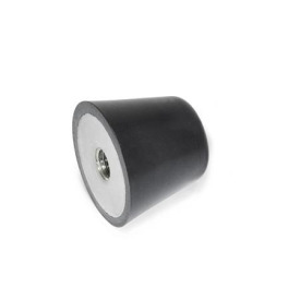 GN 254 Rubber Vibration / Shock Absorption Mounts, Conical Type, with Stainless Steel Components, with Tapped Hole 