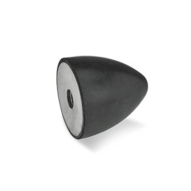 GN 453 Rubber Vibration / Shock Absorption Mounts, Conical Type, with Stainless Steel Components Type: E - With tapped hole