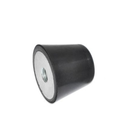 GN 253 Soportes de absorción de vibración / impacto de caucho, tipo cónico, con componentes de acero, con agujero roscado 