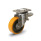 EN 22887 Steel Medium Duty Casters, Polyurethane Wheel Tread, Cast Iron Wheel Core, Medium Version Bearing type: K - Annular ball bearing
Bracket type: LF - Swivel bracket with mounting plate, with total lock brake
Coding: M - Medium version
Bracket type: ST - Steel sheet metal, zinc plated