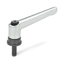 GN 300.4 Zinc Die-Cast Adjustable Levers, with Increased Clamping Force, Threaded Stud Type, with Steel Components Color / Finish: CR - Chrome plated