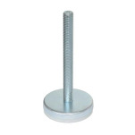 Inch Size, Steel "Glide-Rite"™ Industrial Glides, Fixed Threaded Stud Type, with Plastic Pad