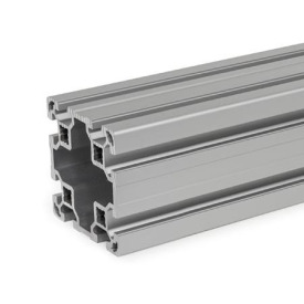 GN 10b Aluminum Profiles, b-Modular System, with Open Slots on All Sides, Profile Type Light Profile size: B-808010L<br />Finish: N - Anodized finish, natural color
