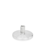 Inch Thread, Stainless Steel Leveling Feet, Tapped Socket or Threaded Stud Type, with Turned Base, without Mounting Holes