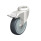  LKRXA-TPA Stainless Steel Light Duty Swivel Casters, Thermoplastic Rubber Wheel Tread, Polypropylene Wheel Core Type: KD-FI-FK - Ball bearing seals with stop-fix brake, with thread guard