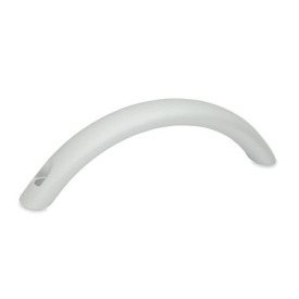 GN 565.4 Jaladeras en arco de aluminio, con agujeros pasantes roscados o avellanados Tipo: B - Montaje por el lado del operador<br />Acabado: EL - Anodizado, color natural