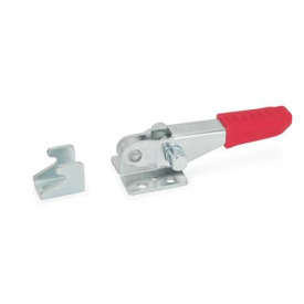 GN 851 Steel Horizontal Latch Type Toggle Clamps, with Horizontal Mounting Base Type: T - Without U-bolt latch, with catch