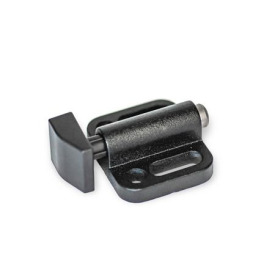 GN 415 Posicionadores con empujador lateral de zinc fundido a presión Tipo: B3 - Cuña, derecha<br />Versión: KG - Plástico, liso