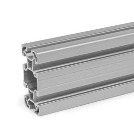 GN 10b Aluminum Profiles, b-Modular System, with Open Slots on All Sides, Profile Type Light Profile size: B-408010L<br />Finish: N - Anodized finish, natural color