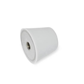 GN 256 Silicone Vibration / Shock Absorption Mounts, Conical Type, with Stainless Steel Components, with Tapped Hole, FDA Compliant Color: GR - Gray, RAL 7040