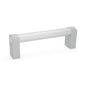 GN 334 Jaladeras tubulares ovaladas de aluminio, con patas de zinc fundido a presión, montaje por la parte posterior Acabado: ES - Anodizado, color natural