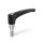 GN 911.9 Manijas ajustables de olástico, para abrazaderas de conexión de plástico Color: SG - Gris-negro, RAL 7021, acabado mate