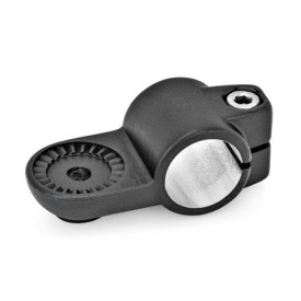 GN 278 Conectores de abrazadera giratoria, de aluminio Tipo: IV - Con dentado interno<br />Acabado: SW - Negro, RAL 9005, acabado texturizado