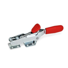GN 850.2 Steel Latch Type Toggle Clamps, with Safety Hook, with Horizontal Mounting Base Type: T - With draw axle, with catch