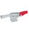 GN 820.3 Abrazaderas de palanca de actuación horizontal, de acero, con gancho de seguridad, con base de montaje horizontal Tipo: OL - Versión en barra sólida, con broche soldable