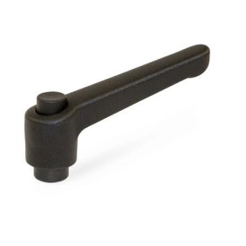 WN 303 Plastic Adjustable Levers with Push Button, Tapped or Plain Bore Type, with Blackened Steel Components Lever color: SW - Black, RAL 9005, textured finish<br />Push button color: S - Black, RAL 9005