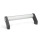 GN 333 Aluminum Tubular Handles, with Zinc Die-Cast Angled Handle Legs Type: A - Mounting from the back (tapped blind hole)
Finish: EL - Anodized finish, natural color