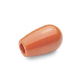 EN 719.2 Plastic Domed Gear Lever Knobs, Tapped or Press-On Type Color: OR - Orange, RAL 2004, shiny finish