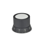Aluminum Knurled Control Knobs, Plain Bore or Collet Type