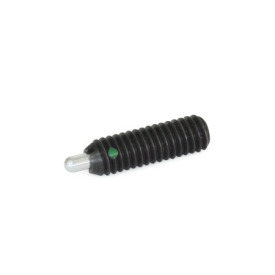  SPNLE Posicionadores de muelle de acero, con vástago de punta de acero, con hexágono interno Tipo: S - Vástago de punta de acero, carga de muelle estándar<br />Identificación: N - Con elemento de bloqueo