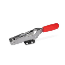 GN 850.1 Stainless Steel Latch Type Toggle Clamps, with Horizontal Mounting Base Type: TF - Without draw axle, without catch<br />Material: NI - Stainless steel
