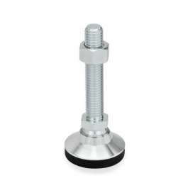 GN 343.2 Steel Leveling Feet, Threaded Stud Type, with or without Plastic / Rubber Cap Type: KSE - With plastic cap, gliding, ESD compliant